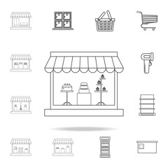 bakery icon. Detailed set of shops and hypermarket icons. Premium quality graphic design. One of the collection icons for websites, web design, mobile app