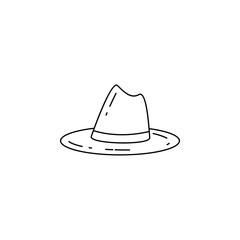 scout hat icon. Element of camping and outdoor recreation for mobile concept and web apps. Thin line icon for website design and development, app development. Premium icon