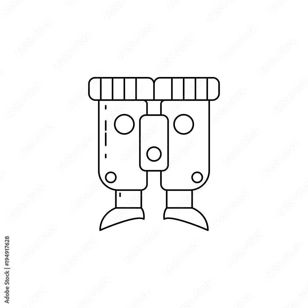 Poster binoculars icon. element of camping and outdoor recreation for mobile concept and web apps. thin lin