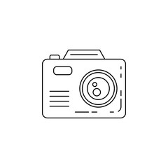 camera icon. Element of camping and outdoor recreation for mobile concept and web apps. Thin line icon for website design and development, app development. Premium icon
