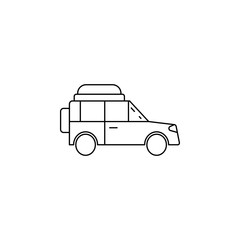 out-of-town car icon. Element of camping and outdoor recreation for mobile concept and web apps. Thin line icon for website design and development, app development. Premium icon
