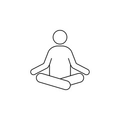 meditation icon. Element of camping and outdoor recreation for mobile concept and web apps. Thin line icon for website design and development, app development. Premium icon