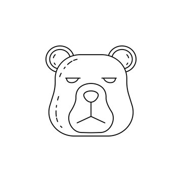 the head of a bear icon. Element of camping and outdoor recreation for mobile concept and web apps. Thin line icon for website design and development, app development. Premium icon