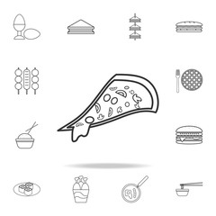 Pizza line icon. Detailed set of fast food icons. Premium quality graphic design. One of the collection icons for websites, web design, mobile app