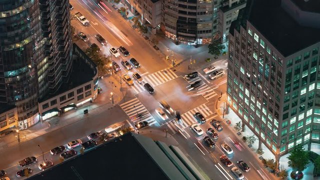 4K Hyperlapse Sequence of Toronto, Canada - Toronto s financial district captured using the hyperlapse technic