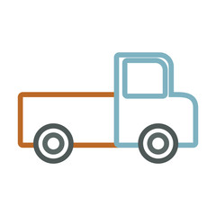 Fototapeta premium cargo truck icon over white background colorful design vector illustration