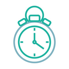 chronometer icon over white background colorful design vector illustration