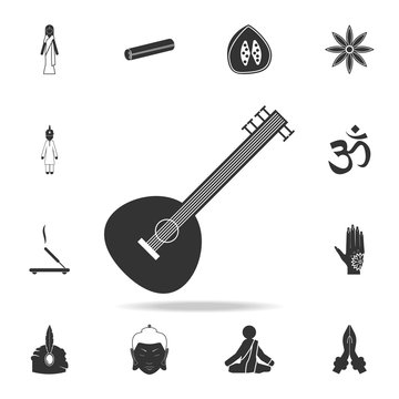 sitar icon. Detailed set of Indian Culture icons. Premium quality graphic design. One of the collection icons for websites, web design, mobile app