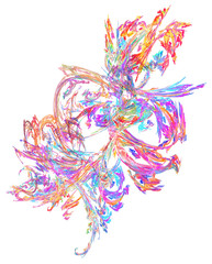 Pastel Rainbow Flame Abstract