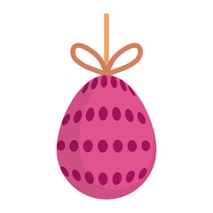 easter egg with dots  over white background colorful design vector illustration
