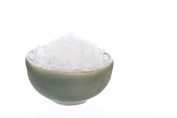 White rock sugar isolated on white