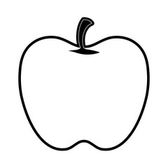 flat line monochromatic  red pepper over white background vector illustration