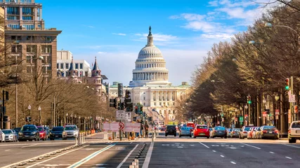 Photo sur Plexiglas Lieux américains Le bâtiment du Capitole des États-Unis DC