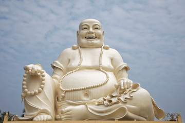 Buddha statue at Vinh Trang Temple in Mytho City, Vietnam