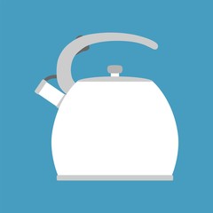 Kettle simple icon isolated. Household appliance. Kettle for boiling water. Flat style. Vector illustration
