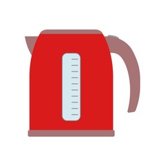 Kettle simple icon isolated. Household appliance. Kettle for boiling water. Flat style. Vector illustration