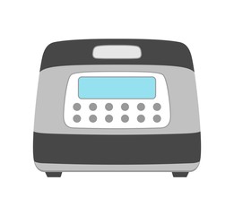 Multicooker icon isolated. Household appliance. Electric kitchen multicooker for food. Flat style. Vector illustration.