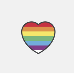 Illustration of LGBT heart icon
