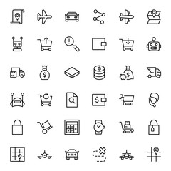 Online shopping flat icon