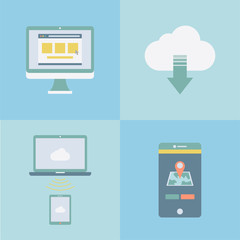 Collection of technology illustration