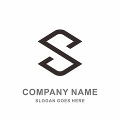 Obraz premium Monogram Letter S Geometric Square Circle Architecture Interior Construction Business Company Stock Vector Logo Design Template