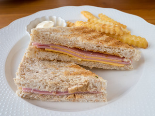 Ham and cheese sandwich
