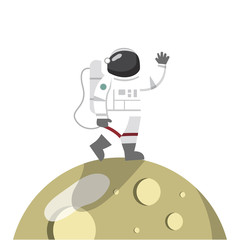 illustration of Astronaut on the moon