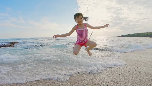 cute girl on the beach