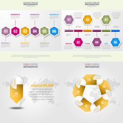 Set of Business Infographics design template illustration