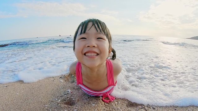 cute girl on the beach