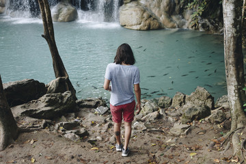 White mana enjoy the nature