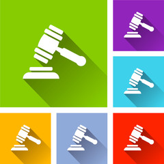 justice icons with long shadow