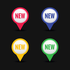 Flat Design new Stickers with white background