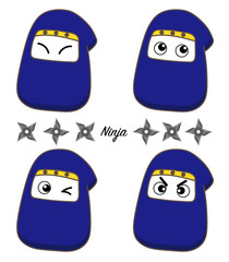 かわいい忍者アイコンセット・全身