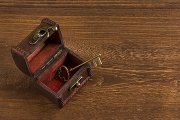 Key in a wooden box