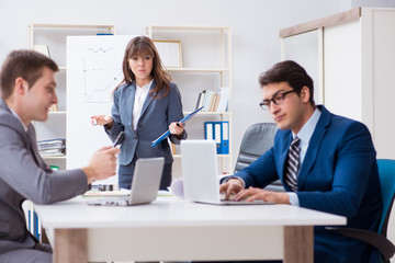 Business meeting with employees in the office