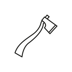 Outdoor Axe Adventure Thin Line Icon Symbol Illustration Design