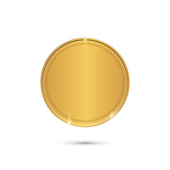 Gold coin isolated on a white background