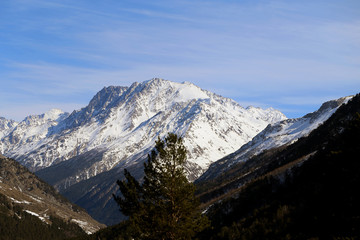Photo landscape with Caucasian mountains