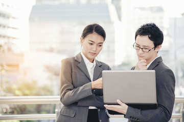 Business team conference. Team collaborator worker discussing in a cafe. Business Concept.