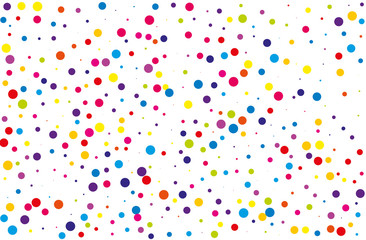 Festival pattern with color round glitter, confetti. Random, chaotic polka dot. Bright background Vector illustration.