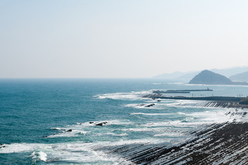 日南フェニックスロードから見る太平洋