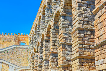 Obraz premium Aqueduct of Segovia (or more precisely, the aqueduct bridge) is