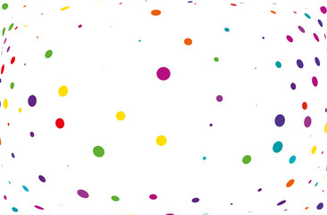 Festival pattern with color round glitter, confetti. Random, chaotic polka dot. Bright background Vector illustration. 