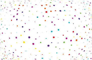 Festival pattern with color round glitter, confetti. Random, chaotic polka dot. Bright background Vector illustration. 