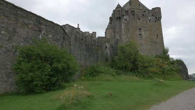 Stone wall of Eilean Donan Castle