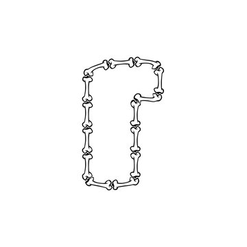 R Bone Letter Logo Icon Design