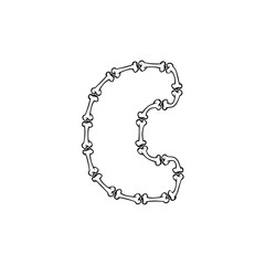 C Bone Letter Logo Icon Design