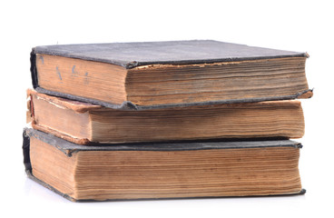 Books on a white background