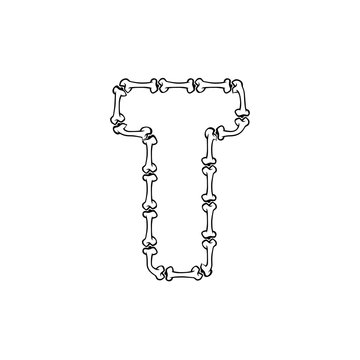 T Bone Letter Logo Icon Design